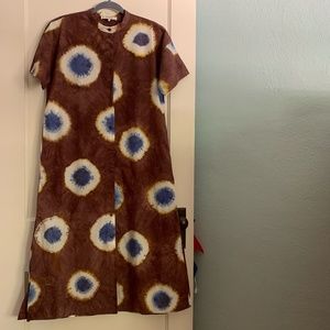 SEA NEW YORK Tie-Dye Print Long Dress Small